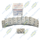 6520-3501105-СР Накладка тормозная (205х180) КамАЗ передняя (12 отв.) а/м до 2013г; (12/12 отв.) (комплект 8 шт., с заклёпками) АККОР