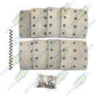 6520-3501105-СР Накладка тормозная (205х180) КамАЗ передняя (12 отв.) а/м до 2013г; (12/12 отв.) (комплект 8 шт., с заклёпками) АККОР