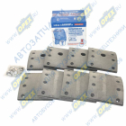 54326-3501105 Накладка тормозная (205х160) МАЗ,КрАЗ (к-т 8 накладок,64 заклеп.); (с отв. под пружину) АККОР