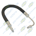 4310-1602590 Шланг тормоз. (РТИ+сталь) ф17 L=470 Ш=М12+К13/Ш=М12+К13 кривой ПГУ на 4310 с угл.нак.90 град КАМАЗ