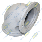 54901-1203009-10 Патрубок (сталь) кривой (1 изг.) ф115х147/ фланец ф90х155 6отв. ф12 L=270 внутр. отв. М12х1,5 турбокомпрессора КАМАЗ