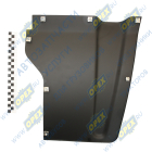 5320-8403274 Щиток (металл) L=410х365 грязевой подножки правый СБ; в сборе (с гайкодержателями) КАМАЗ