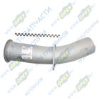 6520-1203015 Труба выпускная L=570 ф120 квадрат.фланец КАМАЗ