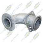 54115-1203010-50 Патрубок ф65/ф90 L1=147 L2=155 квадр.флан.4отв/кругл.фл 8отв.,приемный КАМАЗ-ЕВРО; 8 шпилек Кукмор