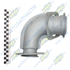 54115-1203010-50 Патрубок ф65/ф90 L1=147 L2=155 квадр.флан.4отв/кругл.фл 8отв.,приемный КАМАЗ-ЕВРО; 8 шпилек Кукмор