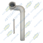 965115.1203014-12 Труба ф90 L=1020 квадрат.фланец 125х125; 4отв.ф11 кривая, приемная левая Кукмор