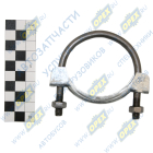 5320-1203057/63 Хомут L=107 h=40 ф68,5 со стремянкой (L=95х70 М8х1,25) трубы глушителя в сборе ГАЗ-53,Газель,ЗИЛ,Камаз МФ