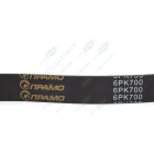 6PK700 Ремень поликлиновой 6PK700\ Peugeot 306/405 1.6/1.8 92>, Fiat Ducato 2.0 94> ПРАМО