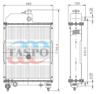 70У-1301.100 Радиатор водяной МТЗ 4-рядн. 1хd=38,1хd=40; (алюминиевый) дв.Д-240 МТЗ-80,82,Т-70С ТАСПО