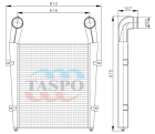 5432А5-1323010 Охладитель наддувочного воздуха (интеркуллер) МАЗ (дв.ЯМЗ-6561,6582,6562.10Е3, МАЗ-534004,5516А5); алюм. ТАСПО