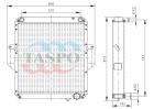 64229Т-1301010-001B Радиатор водяной(ЯМЗ-238Б,238Д,238БЕ2)МАЗ-6303,53362,53366,54323,5516; (алюмин.) 2хd=42,1хd=60,1хd=16 ТАСПО