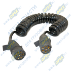 230242 Кабель электрический спиральный L=4500 7/7конт. ISO1185 (тип N) основ. свет прицепа MAN LCV (1970-2020), RVI LCV (1970-2020), VOLVO FH12 (1993-2020),; (пластик) ТАЮРАВТО