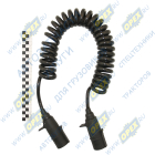 230242 Кабель электрический спиральный L=4500 7/7конт. ISO1185 (тип N) основ. свет прицепа MAN LCV (1970-2020), RVI LCV (1970-2020), VOLVO FH12 (1993-2020),; (пластик) ТАЮРАВТО