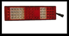 7452-500LED Фонарь задний левый светодиодный КАМАЗ,МАЗ,УРАЛ 24в со жгутом (вилка СЦАЗ); с боковым габаритом ТЕХАВТОСВЕТ