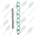 40624.1008080 Прокладка С/Ф впускной трубы (коллектора) УАЗ,Газель (дв.ЗМЗ-40904,40524,40525,Евро-3) L=455; 8 внутр.отв.ф34; 7отв.ф12/2отв.ф10 ФРИТЕКС