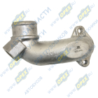 7601.1013734-01 Патрубок кривой (2 изг. алюм.) ф58 L=210 2 ромбич. флан. 44х70 2 отв. М8х1,25/65х98 2 отв. ф11 теплообменника; L=210; 2 ромбич.фланца/1вых.ф58 ЯМЗ