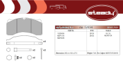 Колодки тормозные дисковые (комплект) 205х102х27; Meritor DX195 Колодки тормозные дисковые (комплект) 205х102х27; Meritor DX195