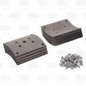 Накладка тормозная (410x223) МАЗ, MAN, Mercedes (к-т) Накладка тормозная (410x223) МАЗ, MAN, Mercedes (к-т)