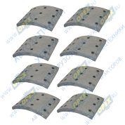 Накладка тормозная (200х150) СЗАП ось L1 (8 т.) (комплект 8 шт., с заклёпками) СЗАП 8357 Накладка тормозная (200х150) СЗАП ось L1 (8 т.) (комплект 8 шт., с заклёпками) СЗАП 8357