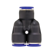 Фитинг (тройник) Y-образный; трубка ф10/ф10/ф10мм Фитинг (тройник) Y-образный; трубка ф10/ф10/ф10мм