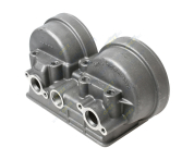 Корпус масл.фил.(силумин)креп к блоку 5отв.ф12,1верх вых М24х1,5,2верх вых ф27,под2фил.