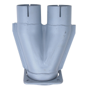 Тройник L=305 2отв d=95 1отв.ф115 квадрат.фланец 4отв глушителя