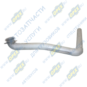 Труба ф90 L=1550; квадрат.фланец 4отв.ф11 кривая, приемная правая