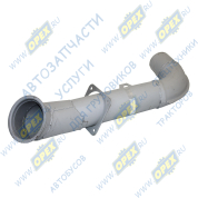 Патрубок выпускной L=830; квадрат.фланец 4отв (эжектор) Камаз Евро-2