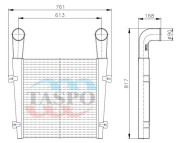 Охладитель наддувочного воздуха (ОНВ) МАЗ-551603 (дв.ЯМЗ-236БЕ2)
