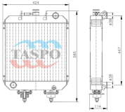Радиатор водяной 2хd=38, 360х380; МТЗ-320 дв.Ламборджини