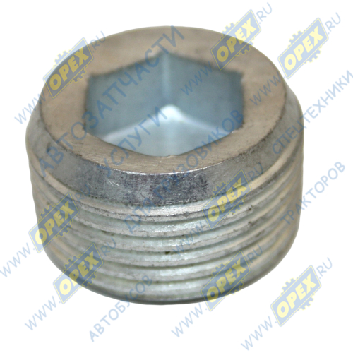 826/00425 Пробка DIN906 3/4"-14PTF (М25х1,75) h=20 К=15 JCB картера заднего моста коническая с магнитом OE ARIES