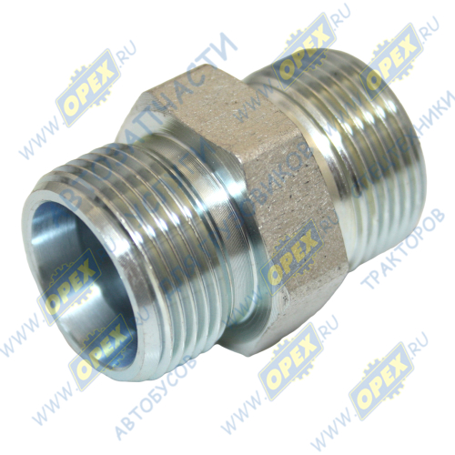 ATD803173 Фитинг (штуцер) прямой; Рнаруж=М24х1,5/М24х1,5 К=27 L=38 (конус/конус) (конус 24° for EURO) [30/30 S27] ATD