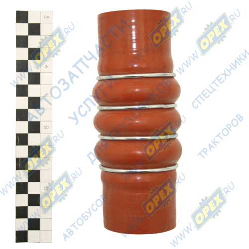 54942 Шланг (патрубок) ф50х56 L=160 (гофр. в метал. кольц.) интеркулера MAN Auger