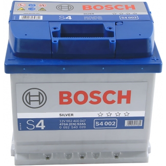 0 092 S40 020 Аккумулятор (АКБ) Обратная полярность 52 а/ч 207х175х190; S4 002 (Silver) 470А; S4 / Blue Bosch8