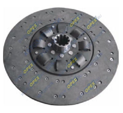 000 184 1601130 Диск сцепления ф430; шлиц=10; фшлица=52х8, ведомый Dшл.=50 (лепест.238Д.7511) FLRS