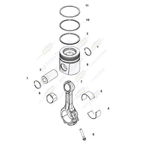 0545 Вкладыш шатунный STD (комплект 6верх.+6нижн.); Cummins 6ISBe,6ISDe,4BT,6BT,F4AE0681 HAFFEN