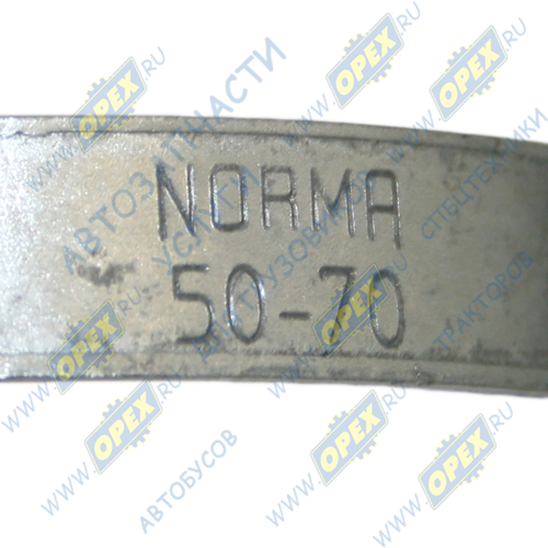 01263565060 Хомут червячный ф50-70 мм; w1 (оцинковка) Norma
