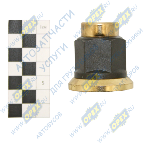 WG9003889160 QN Гайка С/И M22x1,5 h=37 К=32 с упорной шайбой болта колесного (шпильки) задн./передн. Закрытая QINYAN