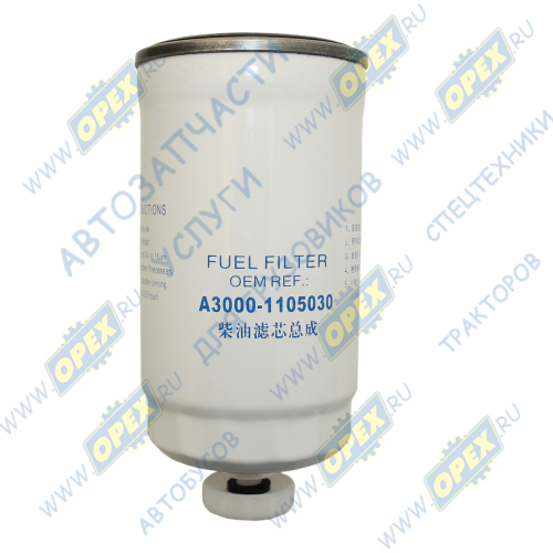 A3000-1105030 Фильтр топливный A=81 B=61 C=70 H=156 M16х1.5 СО СЛИВОМ SCANIA 92/93/112/113/143 YUCHAI
