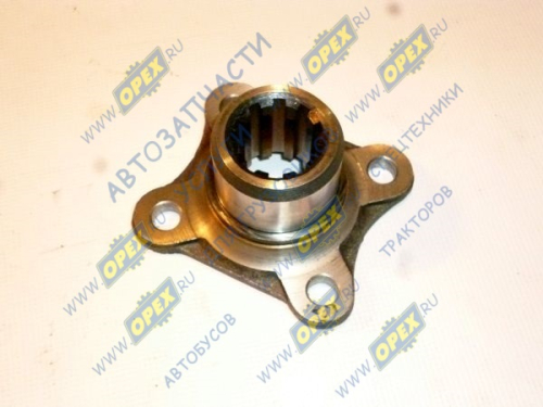 66-1701240 Фланец прямоуг. 120х90; фнаруж=51; шлиц=10; h=59; 4отв.ф12 КПП вторичного вала ГАЗ-66,3308; (без отражателя) ГАЗ