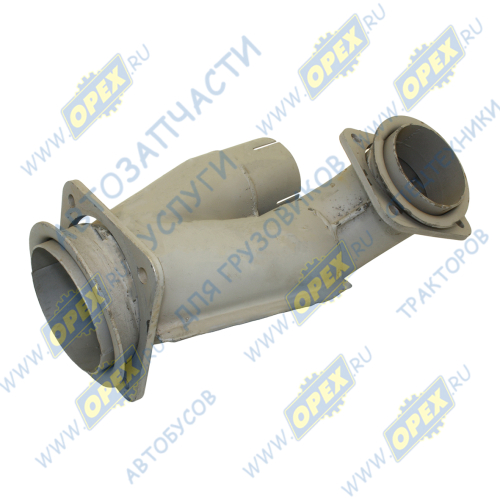 6522-1203035 Фитинг Тройник L=370х265 ф100/квадр фл 4отв.ф10/квадр фл 4отв.ф12 глушителя КАМАЗ