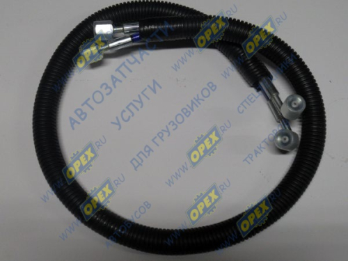 6520-5009574-99 Трубка подъема кабины сдвоенная; ф7 L=920 Г=М12+К14/Г=М12+К14 угол 90 град. КАМАЗ