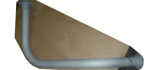 65115-1203048-10 Труба выпускная L=2100; квадрат.фланец 4отв. , обогрев платформы КАМАЗ