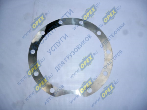 6520-2402100 Прокладка С/Ф; регулир. (сталь) ф185х235х0,1; 10отв.ф12 гл.пер.(тонкая) КАМАЗ