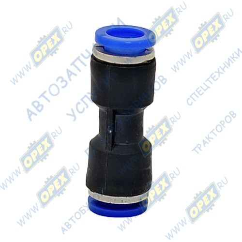 PUC8 Фитинг (штуцер) прямой; трубка ф8/ф8мм (цанга) BPW (1970-2020), MAN Bus (1970-2020), UNIVERSAL (1970-2020), MB Actros MP4 (2011-2020); пластик МАРК