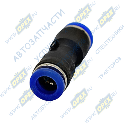 PUC8 Фитинг (штуцер) прямой; трубка ф8/ф8мм (цанга) BPW (1970-2020), MAN Bus (1970-2020), UNIVERSAL (1970-2020), MB Actros MP4 (2011-2020); пластик МАРК1