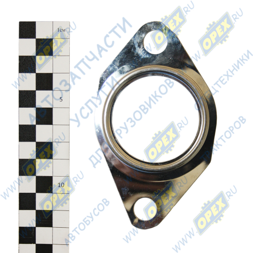 245-1008027 Прокладка ЗИЛ-5301,МТЗ С/Ф; 70х120; фвнутр=50; 2отв.ф13 выпуск.трубы(коллектора) средняя; (сталь) ММЗ