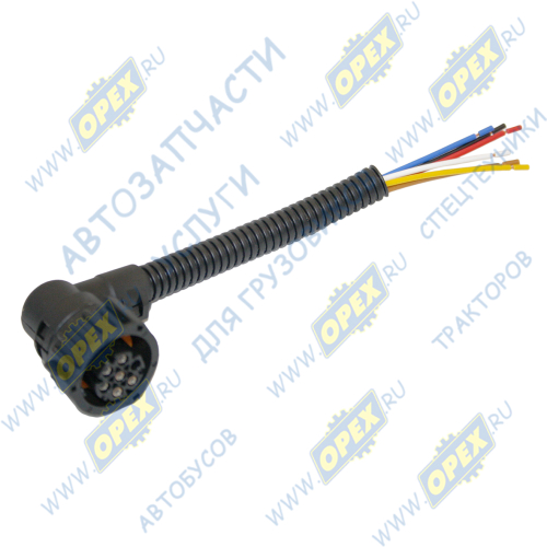 ТАС-680084 Разъем (штеккер) на 6 проводов (байонет, под угол) (задний фонарь) ТЕХАВТОСВЕТ