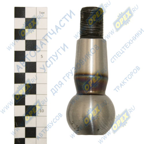 4320-3414065 Палец рулевой (шаровой) L=112 dшара=44, М22х1,5 УРАЛ усиленный на а/м с марта 2003г. УРТ