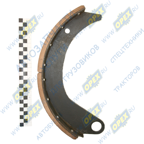Ю66-3502030-2Ф Колодка тормозная задняя ГАЗ-66,3308 L=550; S=80 (340х82х190)1отв. без выреза; (накладка Фритекс) ЮККА